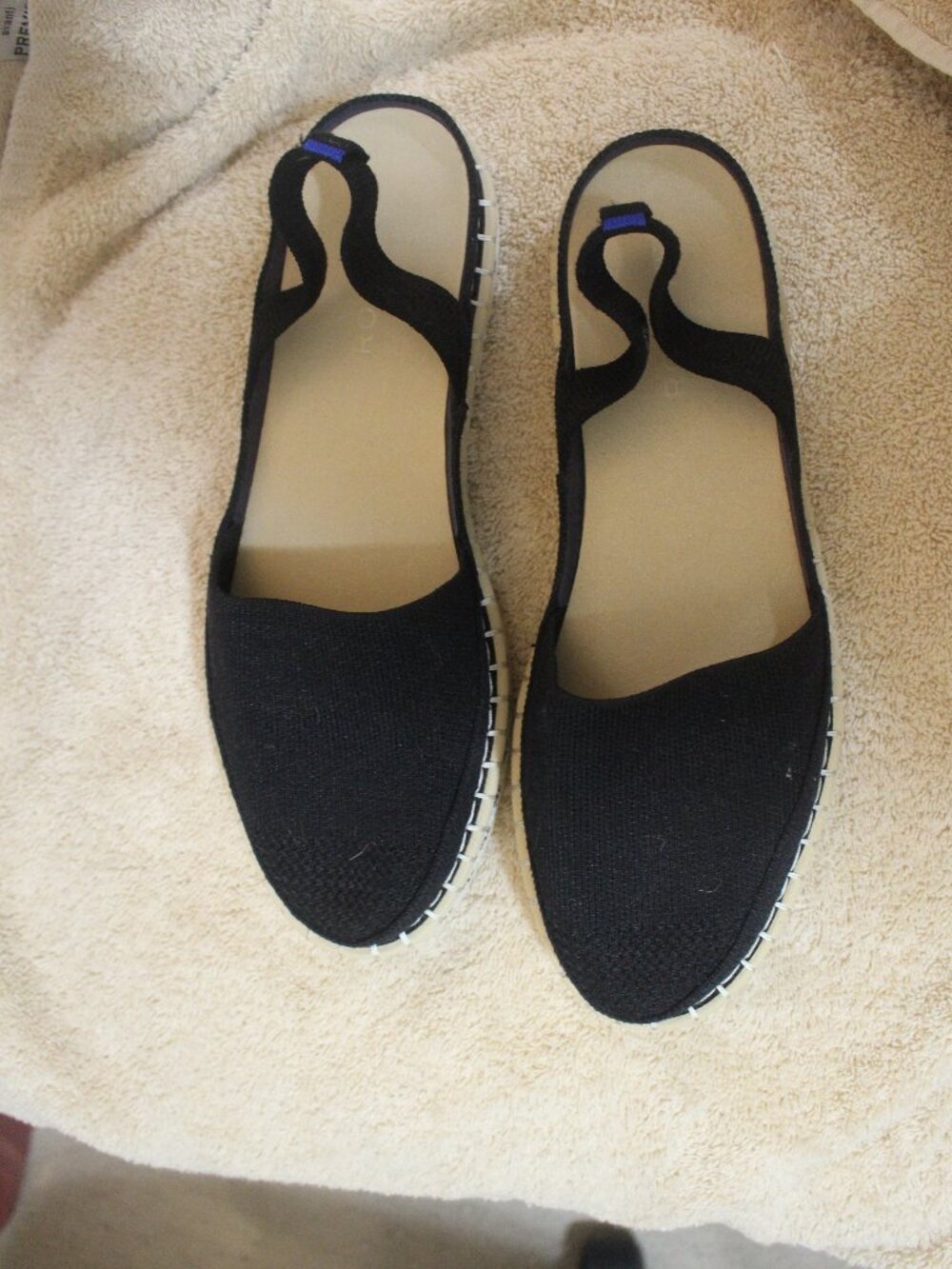 Rothy’s Black Slingback Espadrille Flats